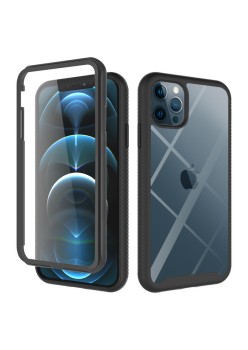 Husa pentru iPhone 12 Pro Max + Folie - Techsuit Defense360 Pro - Black