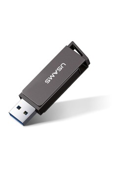 Stick de Memorie USB 128GB - USAMS Rotable (US-ZB197) - Iron Gray