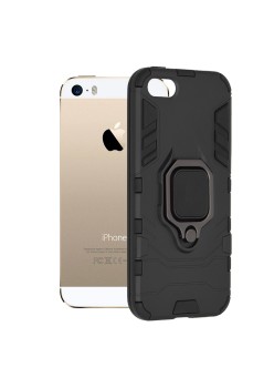 Husa pentru iPhone 5 / 5s / SE - Techsuit Silicone Shield - Black