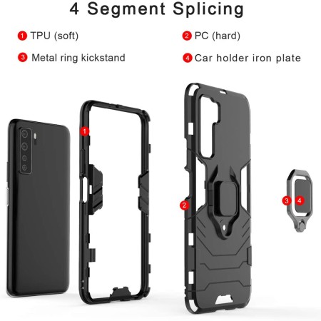 Husa pentru Huawei P40 Lite 5G - Techsuit Silicone Shield - Negru