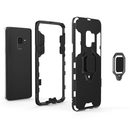 Husa pentru Samsung Galaxy S9 - Techsuit Silicone Shield - Black