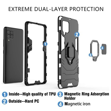 Husa pentru Samsung Galaxy A42 5G - Techsuit Silicone Shield - Black
