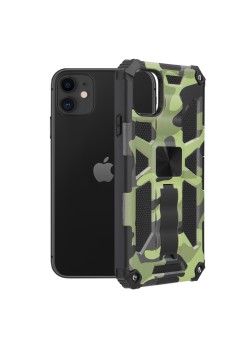 Husa pentru iPhone 11 - Techsuit Blazor Series - Camo Lime