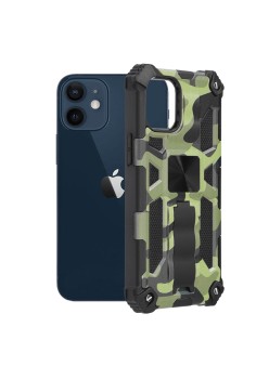 Husa pentru iPhone 12 mini - Techsuit Blazor Series - Camo Lime
