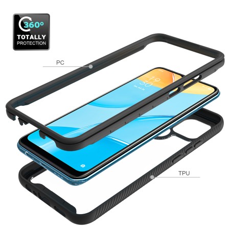 Husa pentru Oppo A15 / A15s + Folie - Techsuit Defense360 Pro - Black