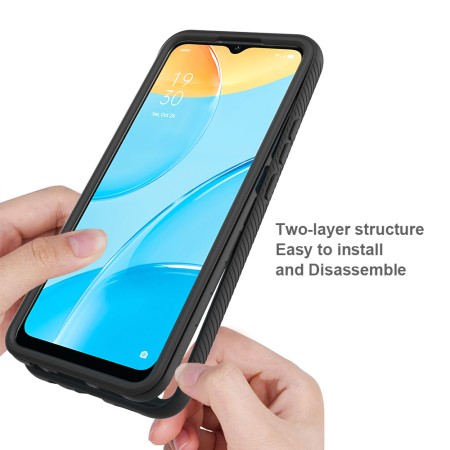 Husa pentru Oppo A15 / A15s + Folie - Techsuit Defense360 Pro - Black