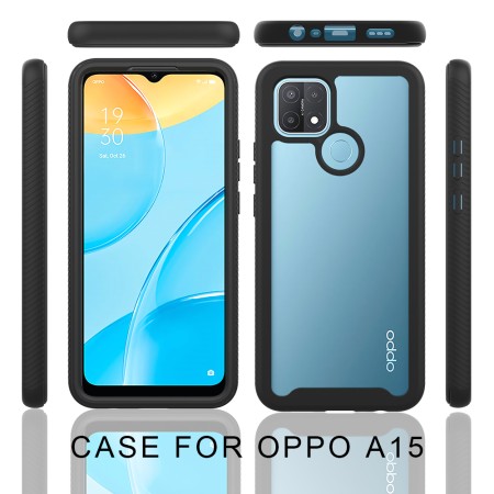 Husa pentru Oppo A15 / A15s + Folie - Techsuit Defense360 Pro - Black