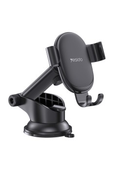 Suport Auto Telefon Parbriz / Bord - Yesido Gravity Grip (C120) - Black