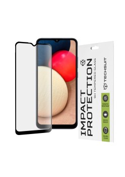 Folie pentru Samsung Galaxy A02s / A03 / A03s / A03 Core / A04e - Techsuit 111D Full Cover / Full Glue Glass - Black