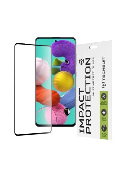 Folie pentru Samsung Galaxy A51 4G / A51 5G - Techsuit 111D Full Cover / Full Glue Glass - Black