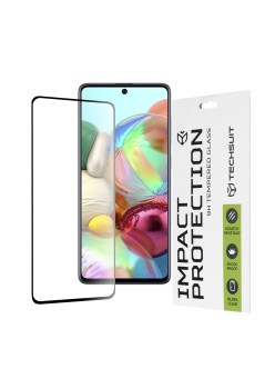 Folie pentru Samsung Galaxy A71 4G / A71 5G / M51 / Note 10 Lite - Techsuit 111D Full Cover / Full Glue Glass - Black
