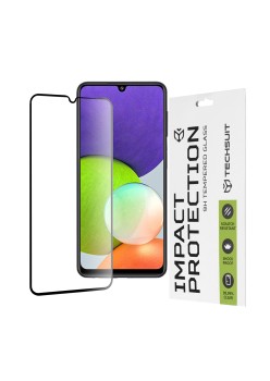 Folie pentru Samsung Galaxy A22 4G / M22 4G - Techsuit 111D Full Cover / Full Glue Glass - Black