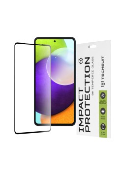 Folie pentru Samsung Galaxy A52 4G / A52 5G / A52s 5G - Techsuit 111D Full Cover / Full Glue Glass - Black