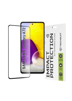 Folie pentru Samsung Galaxy A72 4G / A72 5G - Techsuit 111D Full Cover / Full Glue Glass - Black