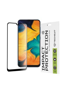 Folie pentru Samsung Galaxy A20 / A30 / A30s / A50 / A50s / M21 / M30 / M30s / M31 - Techsuit 111D Full Cover / Full Glue Glass - Black