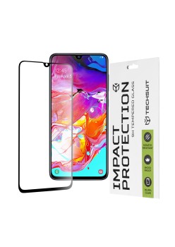 Folie pentru Samsung Galaxy A70 / A70s / A90 5G - Techsuit 111D Full Cover / Full Glue Glass - Black
