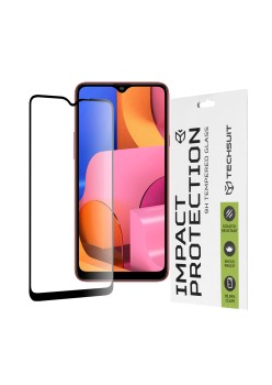 Folie pentru Samsung Galaxy A20s - Techsuit 111D Full Cover / Full Glue Glass - Black