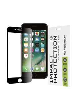 Folie pentru iPhone 7 Plus / 8 Plus - Techsuit 111D Full Cover / Full Glue Glass - Black