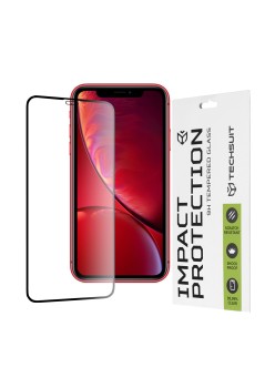 Folie pentru iPhone 11 / XR - Techsuit 111D Full Cover / Full Glue Glass - Black