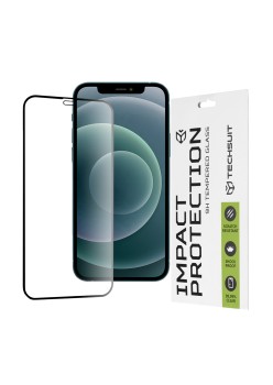Folie pentru iPhone 12 Pro Max - Techsuit 111D Full Cover / Full Glue Glass - Black