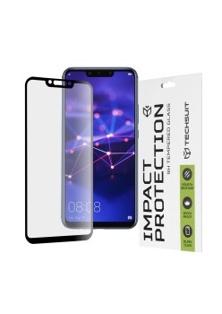 Folie pentru Huawei Mate 20 Lite / Nova 3 / Nova 3i / P Smart Plus - Techsuit 111D Full Cover / Full Glue Glass - Black