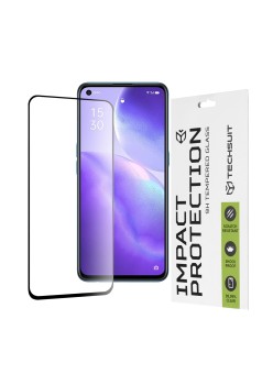 Folie pentru Oppo Reno5 5G / Find X3 Lite 5G - Techsuit 111D Full Cover / Full Glue Glass - Black