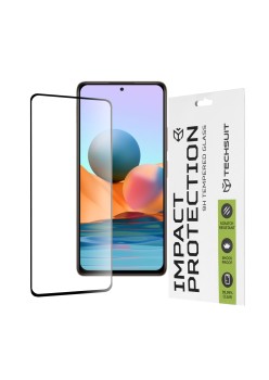 Folie pentru Xiaomi Redmi Note 10 Pro / Note 10 Pro Max - Techsuit 111D Full Cover / Full Glue Glass - Black