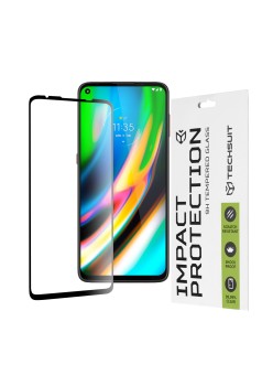 Folie pentru Motorola Moto G9 Plus - Techsuit 111D Full Cover / Full Glue Glass - Black