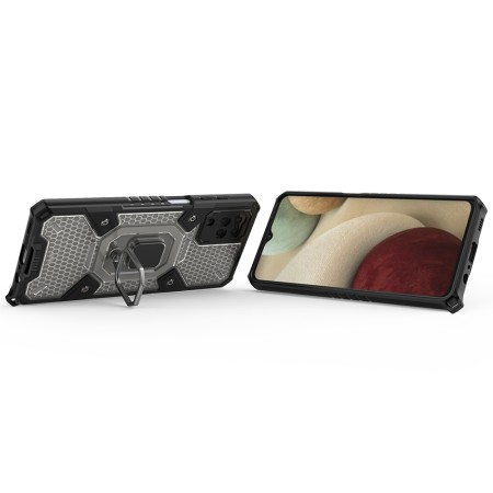 Husa pentru Samsung Galaxy A12 / A12 Nacho - Techsuit Honeycomb Armor - Black