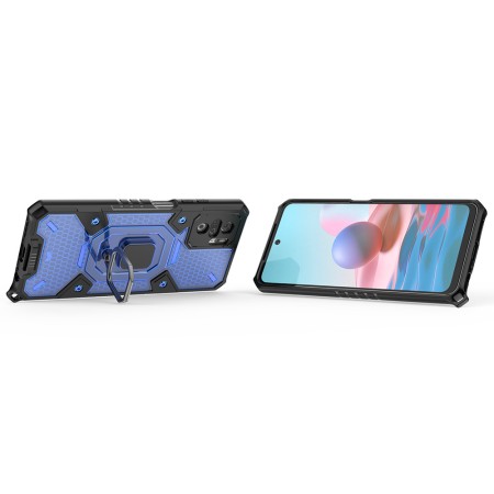Husa pentru Xiaomi Redmi Note 10 4G / Note 10S / Poco M5s - Techsuit Honeycomb Armor - Blue