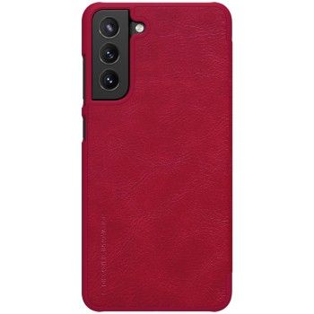 Husa pentru Samsung Galaxy S21 FE 5G - Nillkin QIN Leather Case - Red