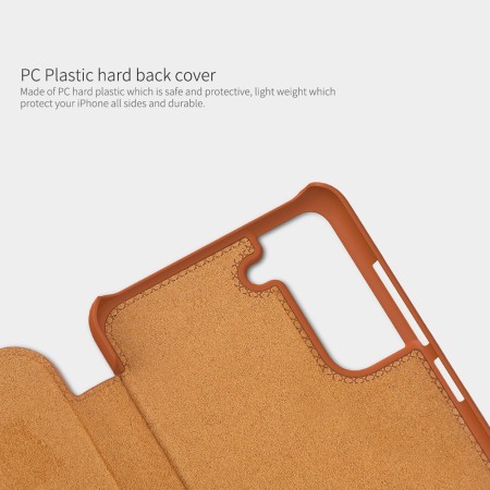 Husa pentru Samsung Galaxy S21 FE 5G - Nillkin QIN Leather Case - Red