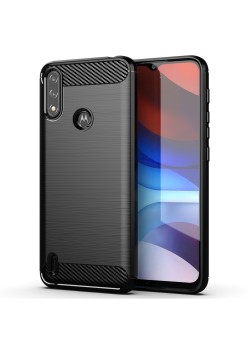 Husa pentru Motorola Moto E7 Power / Moto E7i Power - Techsuit Carbon Silicone - Black