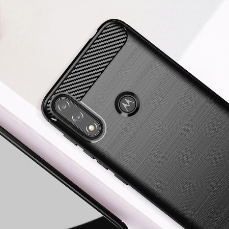 Husa pentru Motorola Moto E7 Power / Moto E7i Power - Techsuit Carbon Silicone - Black