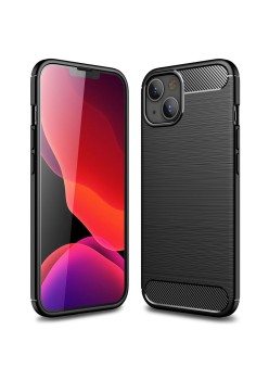 Husa pentru iPhone 13 - Techsuit Carbon Silicone - Black