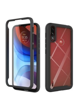 Husa pentru Motorola Moto E7 Power / Moto E7i Power + Folie - Techsuit Defense360 Pro - Black