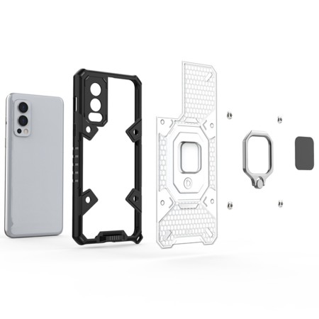Husa pentru OnePlus Nord 2 5G - Techsuit Honeycomb Armor - Black