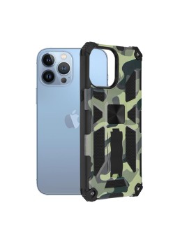 Husa pentru iPhone 13 Pro Max - Techsuit Blazor Series - Camo Lime