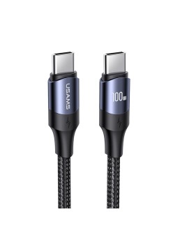 Cablu de Date Type-C la Type-C 100W, PD, Fast Charge, 1.2m - USAMS U71 (US-SJ524) - Black