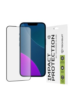 Folie pentru iPhone 13 mini - Techsuit 111D Full Cover / Full Glue Glass - Black