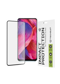 Folie pentru Oppo A54 5G / A74 5G / OnePlus Nord N200 5G - Techsuit 111D Full Cover / Full Glue Glass - Black