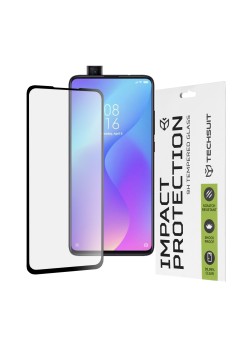 Folie pentru Xiaomi Mi 9T / Mi 9T Pro / Redmi K20 / Redmi K20 Pro - Techsuit 111D Full Cover / Full Glue Glass - Black