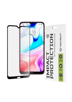 Folie pentru Xiaomi Redmi 8 / Redmi 8A - Techsuit 111D Full Cover / Full Glue Glass - Black