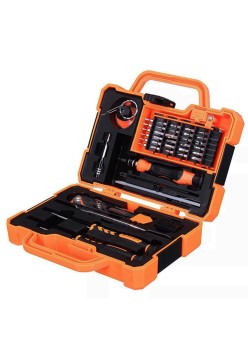 Trusa Surubelnite cu Accesorii 45in1 - Jakemy Antic-Drop Electronic (JM-8139) - Orange