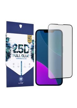 Folie pentru iPhone 13 Mini - Lito 2.5D FullGlue Glass - Black