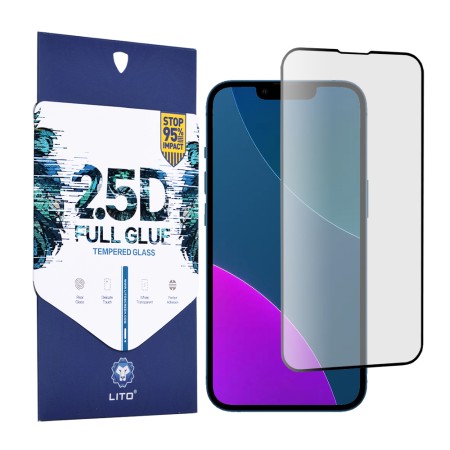 Folie pentru iPhone 13 Mini - Lito 2.5D FullGlue Glass - Black