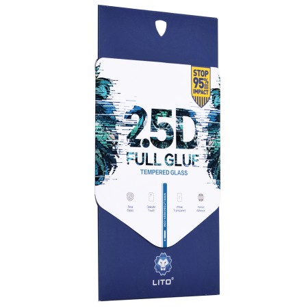 Folie pentru iPhone 13 Mini - Lito 2.5D FullGlue Glass - Black