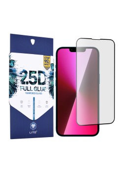 Folie pentru iPhone 13 / 13 Pro / 14 - Lito 2.5D FullGlue Glass - Black