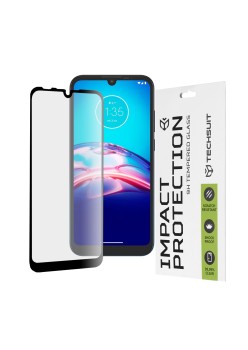 Folie pentru Motorola Moto E6i / Moto E6s 2020 / Moto E6 Plus - Techsuit 111D Full Cover / Full Glue Glass - Black
