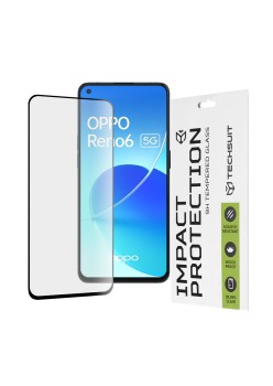 Folie pentru Oppo Reno6 5G - Techsuit 111D Full Cover / Full Glue Glass - Black